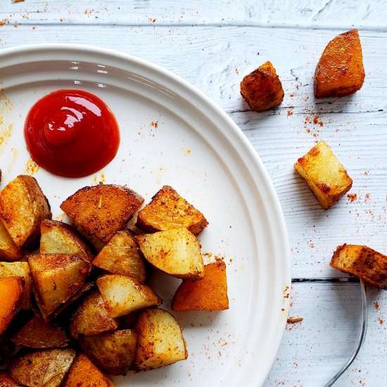 Crispy Roasted Cajun Potatoes