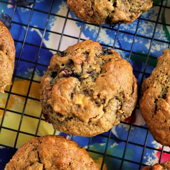 Vegan Blueberry Pawpaw Muffins