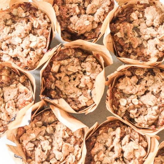 Spiced Apple Oatmeal Muffins