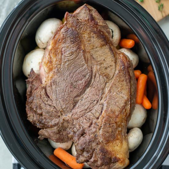 Slow Cooker Red Wine Pot Roast