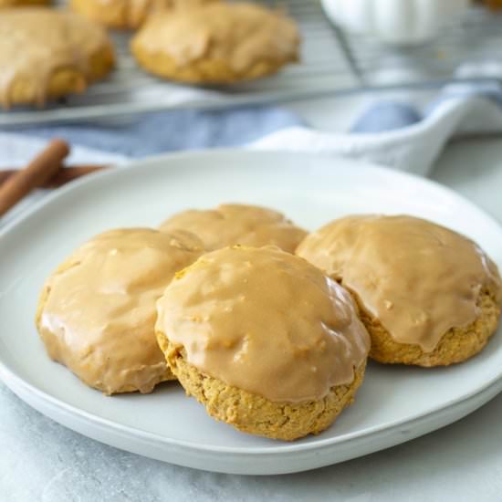 Maple Glazed Pumpkin Cookies