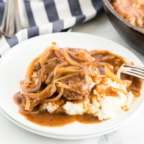 Salisbury Steak with Onion Gravy