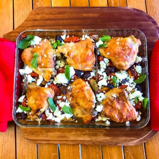 Roasted chicken the Greek way
