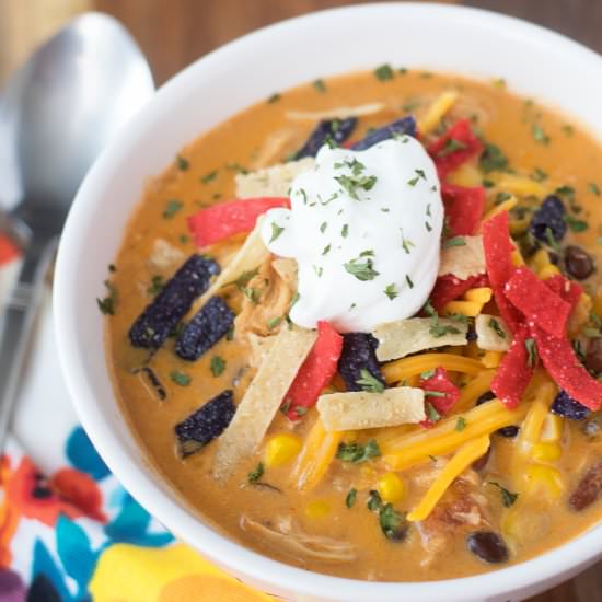 Crockpot Chicken Tortilla Soup