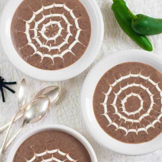 Spiderweb Black Bean Soup