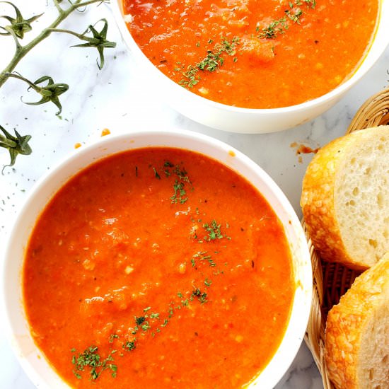 Tomato & Roasted Red Pepper Soup