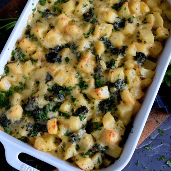 Potato and Kale Gratin