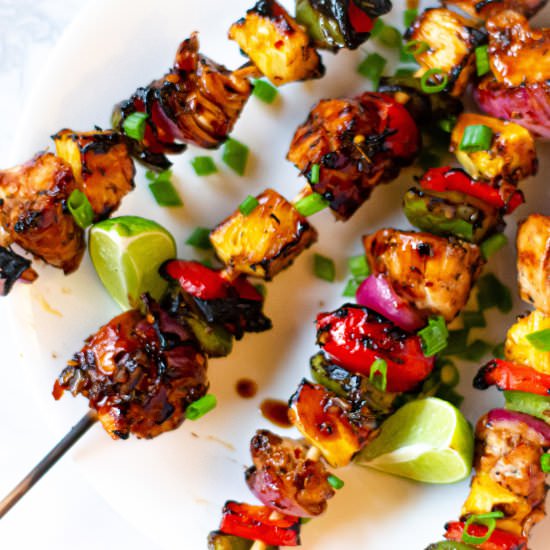 Hawaiian Chicken Kebabs