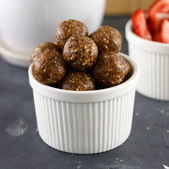 Coconut Chocolate Chip Bliss Balls