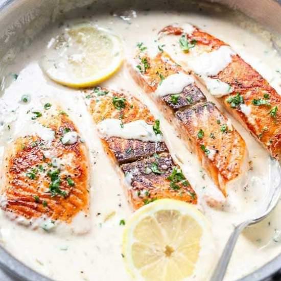 Creamy salmon