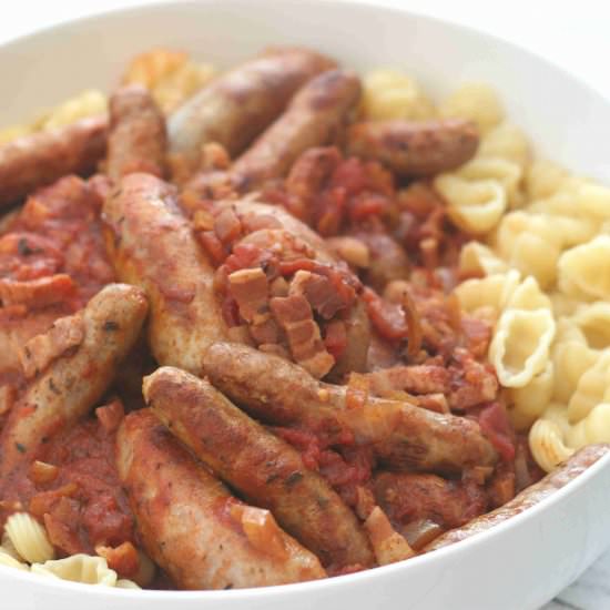 Slow cooker sausage casserole