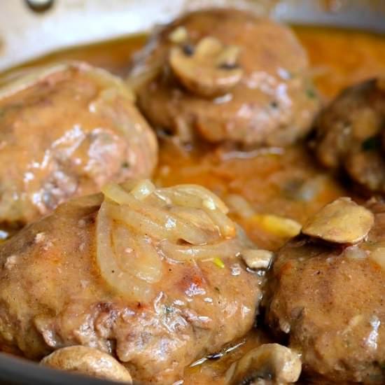 Mushroom and Onion Salisbury steak