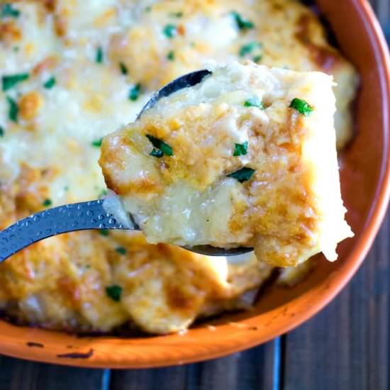 Pumpkin Cheddar Scalloped Potaotes