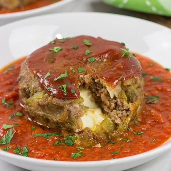 Mozzarella-Stuffed Meatloaf