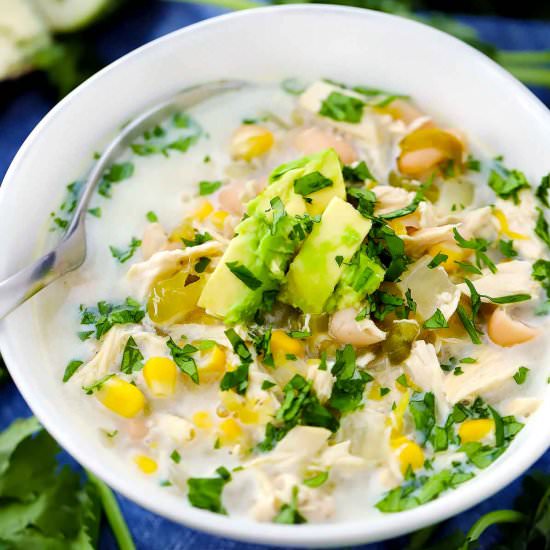 Slow Cooker White Chicken Chili