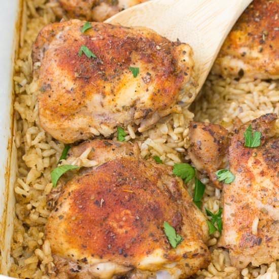 Baked Chicken and Rice Casserole