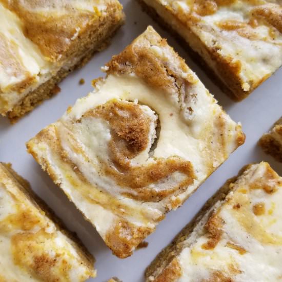 Pumpkin Cheesecake Bread Bars