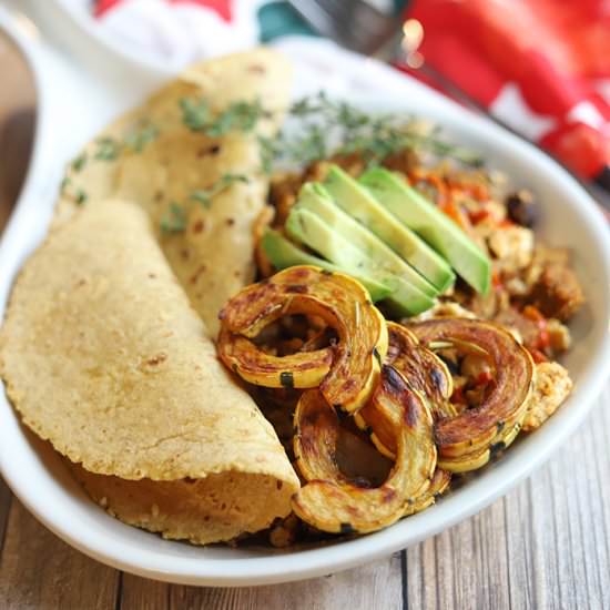 Roasted delicata squash