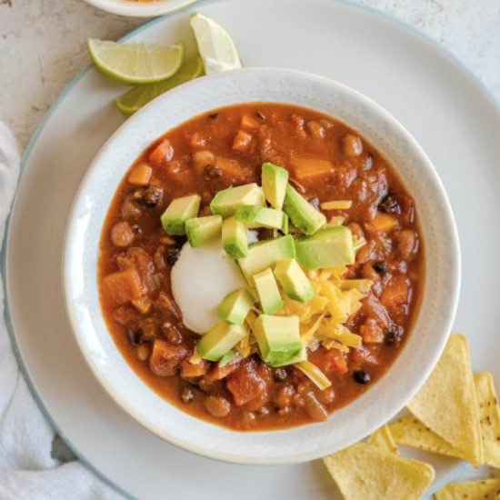 Sweet Potato & Black Bean chili