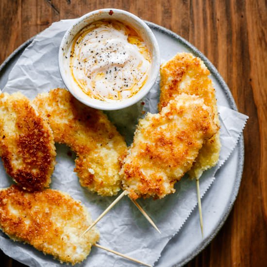 Crispy Fried Chicken on a Stick