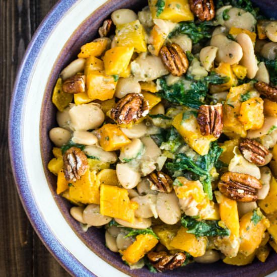 Butternut Kale Pesto Salad