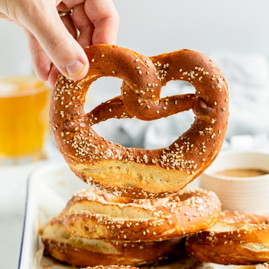 Soft Bavarian Pretzels