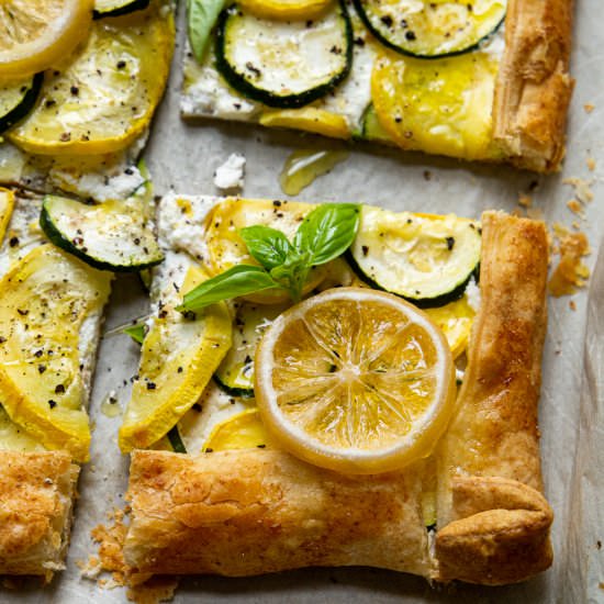 Zucchini Pizza Tart