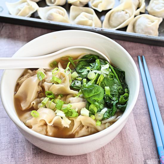 Pork and Shrimp Wonton Soup