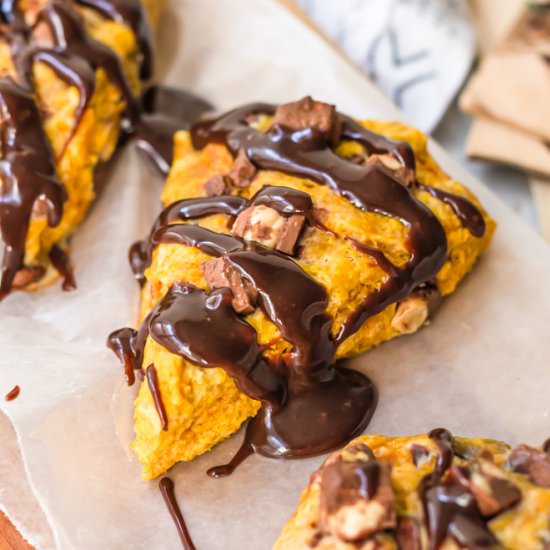 Pumpkin Nutella Scones