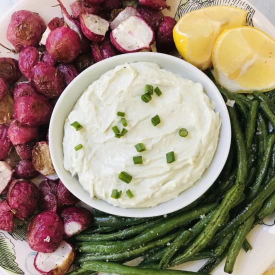 Radishes Green Beans Blue Cheese