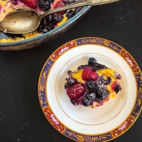 Red berries soufflé