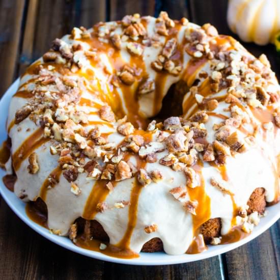 Spice Cake with Caramel Frosting