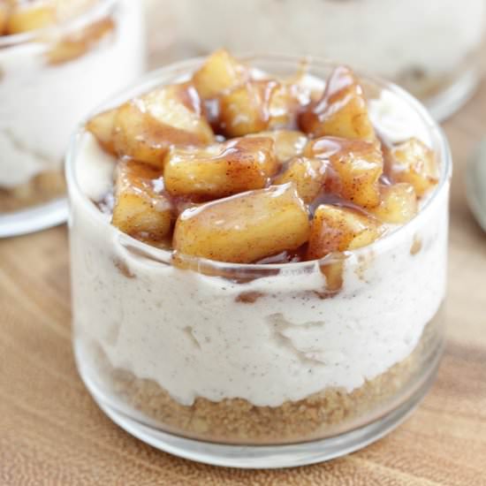 No-Bake Apple Cinnamon Cheesecakes