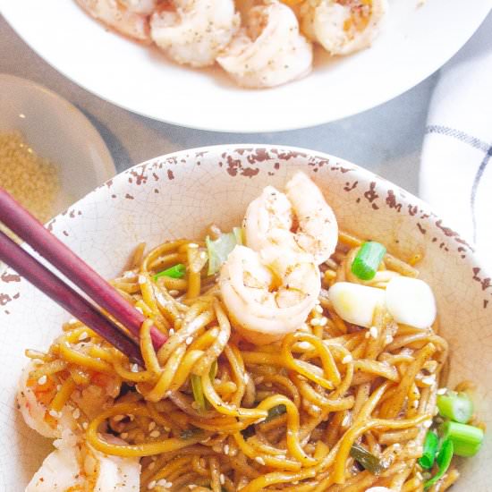 Shrimp & Sesame Soba Noodle Salad