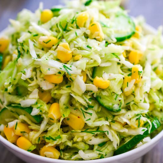 Cabbage Salad with Corn