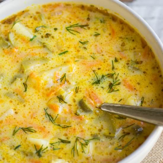 Polish Dill Pickle Soup