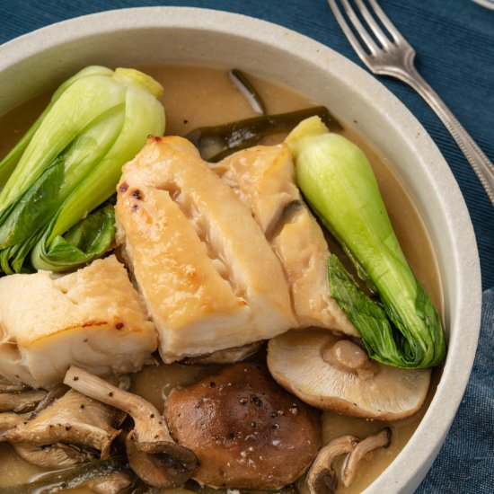 Easy Miso Cod with Mushrooms