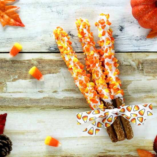 Candy Corn Pretzels
