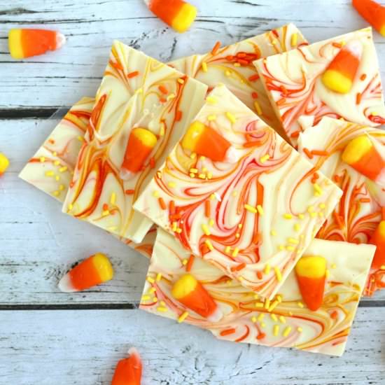 Candy Corn Halloween Bark