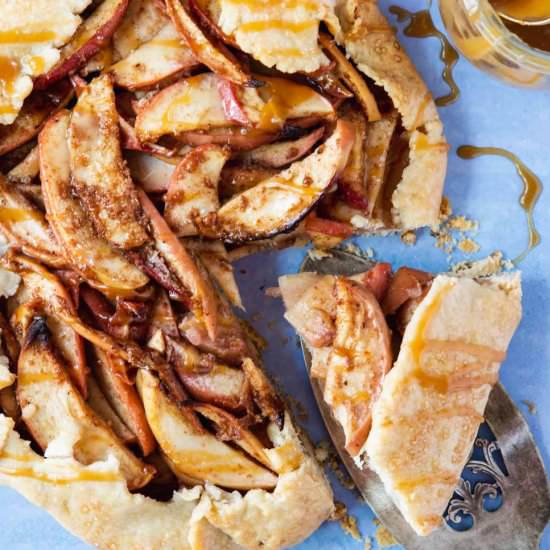 Salted Caramel Apple Galette