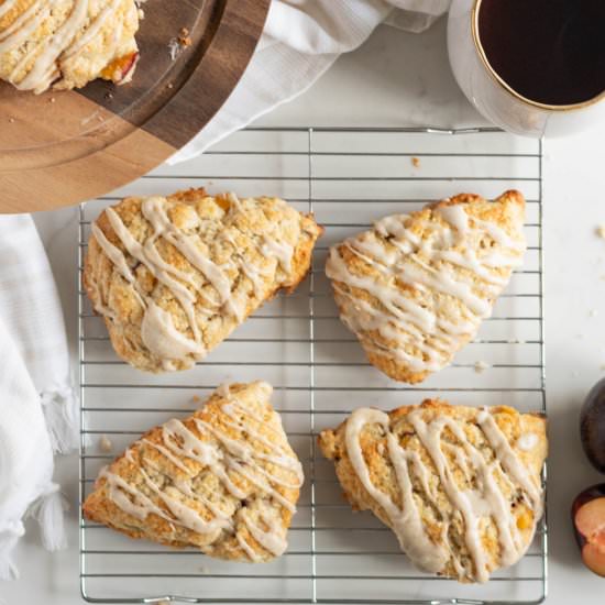 Vanilla Cardamom Plum Scones