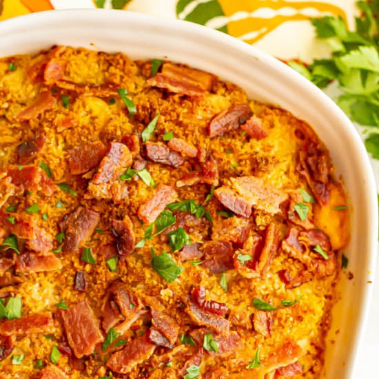 Pumpkin Mac and Cheese with Bacon