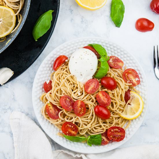 Tomato Pasta with Burrata