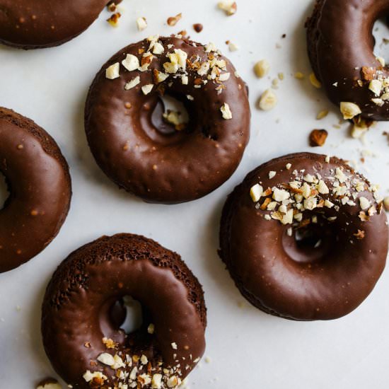 Chocolate Hazelnut Doughnuts