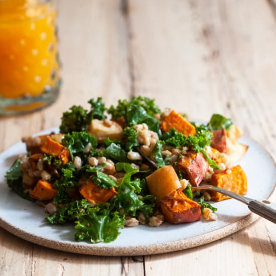 Farro Sweet Potato Breakfast Salad