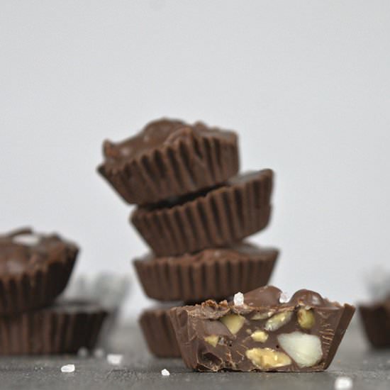 Dark Chocolate Nut Cups