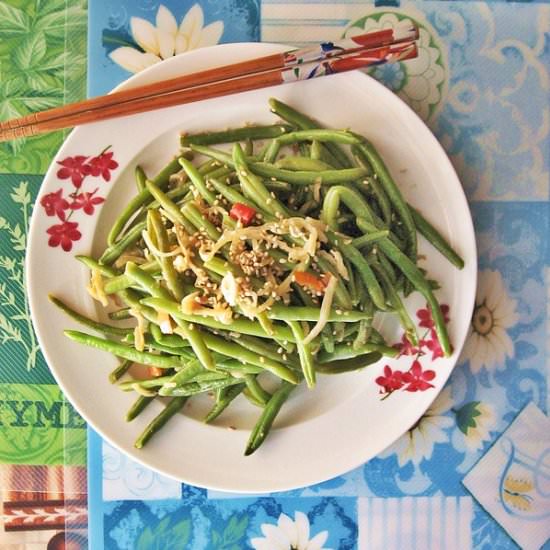 Daikon-Radish Stir-Fried Green Bean