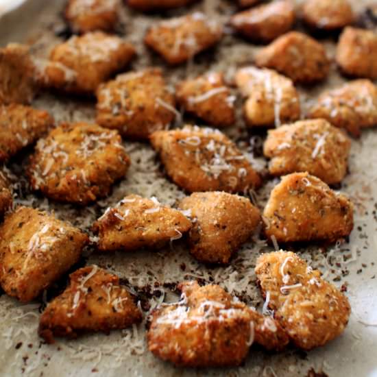 Cheesy Baked Chicken Nuggets