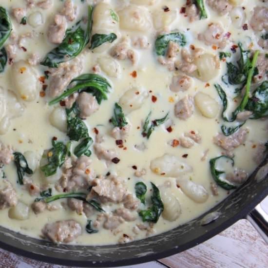 Sausage Gnocchi Alfredo
