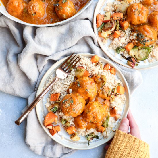 pumpkin turkey meatballs